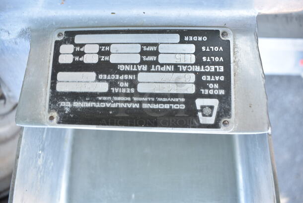 Colburne P-14-R Metal Commercial Countertop Dough Sheeter w/ Equipment Stand on Commercial Casters. Cannot Test - Missing Power Cord - Image 8 of 8