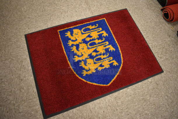 STUNNING! Medieval Lion Crest Floor Mat with Rubber Backing - Image 2 of 4