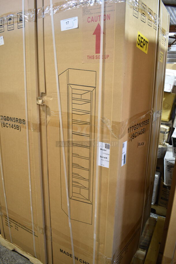 BRAND NEW IN BOX! Galaxy 177GDN5RBB Metal Commercial Single Door Reach In Cooler Merchandiser w/ Poly Coated Racks and LED Lighting. 110-120 Volts, 1 Phase. - Image 2 of 3