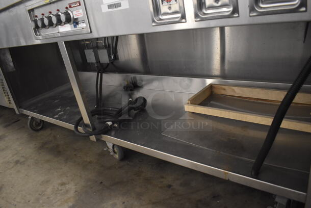 Wells Stainless Steel Commercial Warming Prep Station w. Under Shelf and Sneeze Guard on Commercial Casters. 240 Volts, 3 Phase. 79x33x57 - Image 8 of 8
