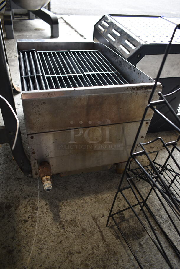 Cooking Performance Group CPG Stainless Steel Commercial Countertop Natural Gas Powered Charbroiler Grill.  - Image 4 of 5