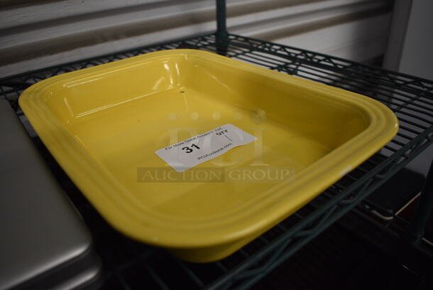 Fiestaware Yellow Ceramic Plate / Tray. 11x15x2 - Image 2 of 4