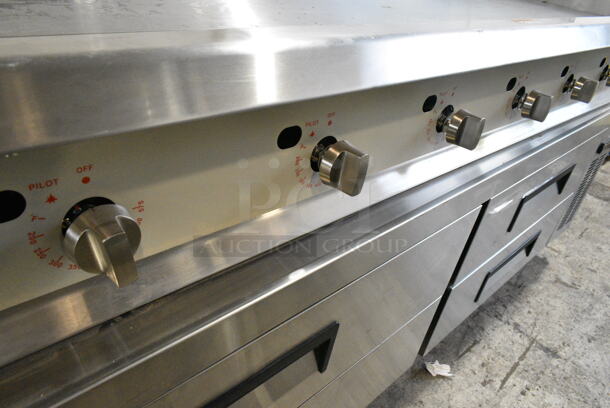 BRAND NEW SCRATCH AND DENT! 2023 Cooking Performance Group CPG 351GTCPG72NL Stainless Steel Commercial Countertop Natural Gas Powered Flat Top Griddle. 180,000 BTU.  - Image 6 of 7