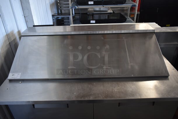 True QA-60-24M-B Stainless Steel Commercial Sandwich Salad Prep Table Bain Marie Mega Top on Commercial Casters. 115 Volts, 1 Phase. Tested and Powers On But Does Not Get Cold - Image 3 of 8