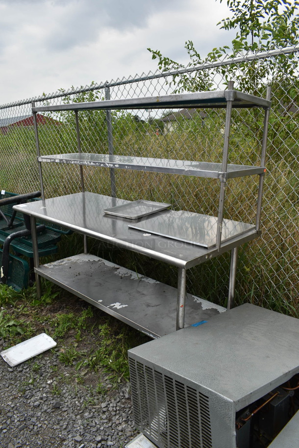 Stainless Steel Table w/ 2 Tier Over Shelf and Under Shelf. - Image 2 of 6