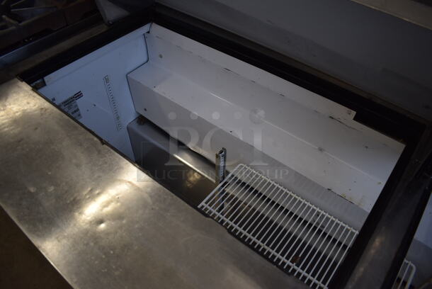 2013 True TSSU-72-30M-B-ST Stainless Steel Commercial Sandwich Salad Prep Table Bain Marie Mega Top on Commercial Casters. Missing Door. 115 Volts, 1 Phase. 72x35x44. Tested and Powers On But Does Not Get Cold - Image 2 of 8