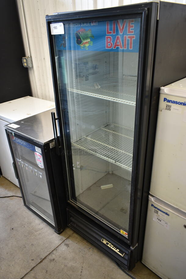 True GDM-12 Metal Commercial Single Door Reach In Cooler Merchandiser w/ Poly Coated Racks. 115 Volts, 1 Phase. Tested and Powers On But Does Not Get Cold - Image 1 of 3