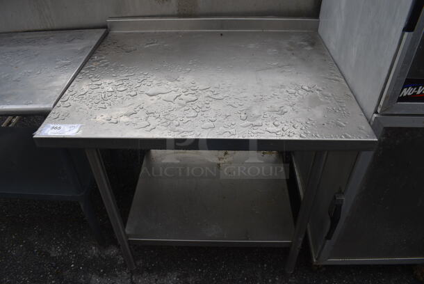 Stainless Steel Commercial Table w/ Metal Under Shelf. 36x30x38
