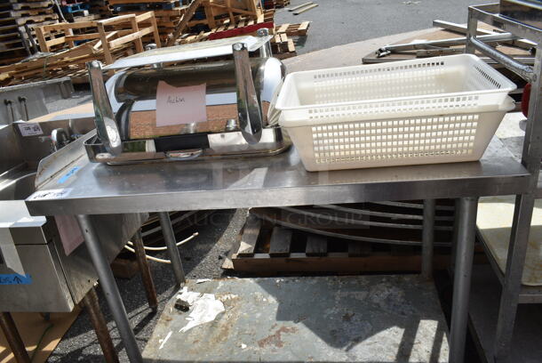Stainless Steel Table w/ Metal Under Shelf and Contents - Image 1 of 1