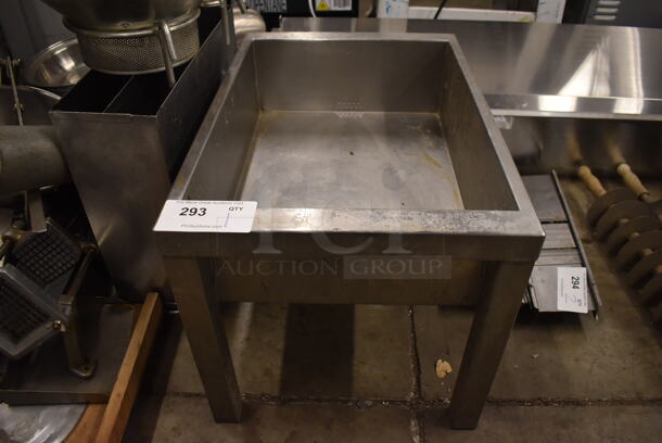 Stainless Steel Bin on 2 Commercial Casters. 16x23.5x15