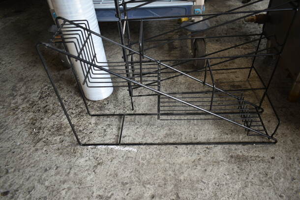 ALL ONE MONEY! Lot of Metal Wire Racks and Plastic Wrap Roll - Image 4 of 5