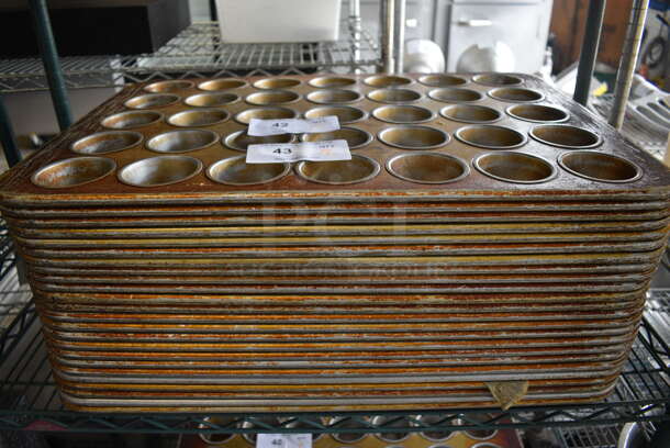 8 Metal 35 Cup Muffin Baking Pans. 18x26x1.5. 8 Times Your Bid! - Image 3 of 3