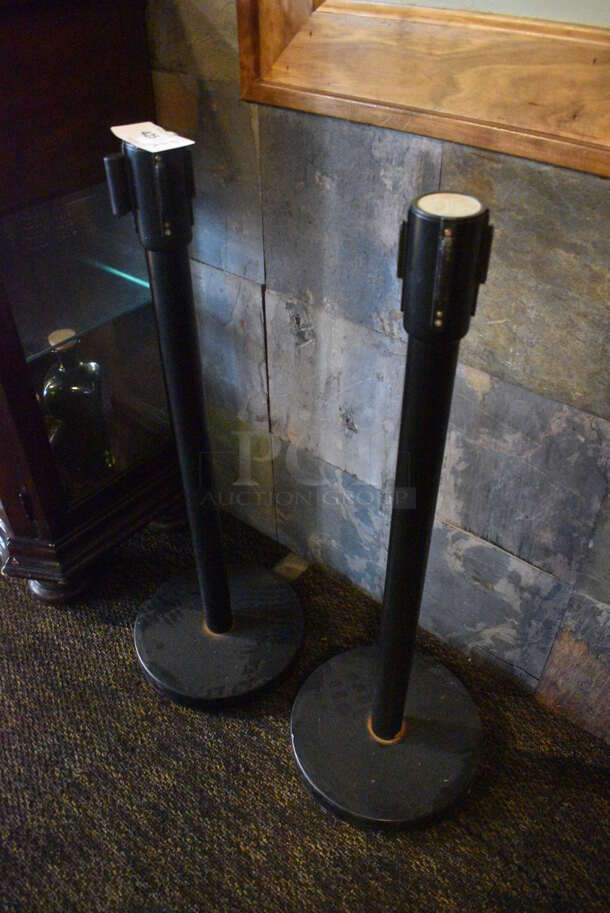 2 Black Stanchions. BUYER MUST REMOVE. 12x12x36. 2 Times Your Bid! (Susquehanna Ale House) - Image 2 of 2