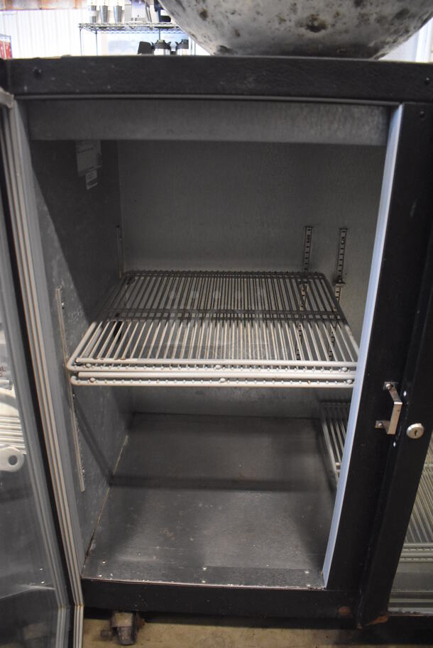 Beverage Air BB48G Stainless Steel Commercial 2 Door Back Bar Cooler Merchandiser on Commercial Casters. 115 Volts, 1 Phase. 48x24x39. Tested and Powers On But Does Not Get Cold - Image 4 of 6