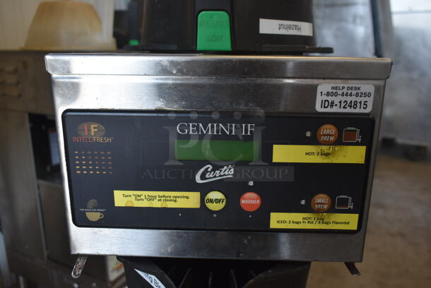 Curtis GEMSIF10A2419 Stainless Steel Commercial Countertop Coffee Machine w/ Satellite Server, Hot Water Dispenser, 2 Poly Brew Baskets and Drip Tray. 220 Volts, 1 Phase. - Image 6 of 10