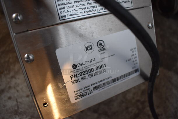 2018 Bunn HW2 Stainless Steel Commercial Countertop Hot Water Dispenser. 120 Volts, 1 Phase. 7x14x24 - Image 4 of 5