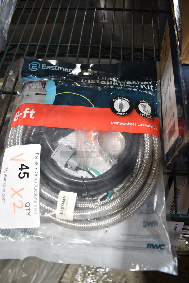 2 BRAND NEW SCRATCH AND DENT! Items; 98552LA EASTMAN 8-ft 3/8-in Compression Inlet x 3/4-in Hose Thread Outlet Braided Stainless Steel Dishwasher Connector and Nozzle. 2 Times Your Bid! - Image 4 of 5