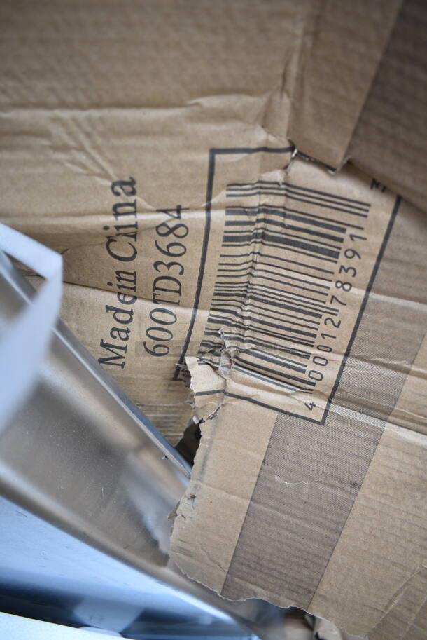 3 BRAND NEW SCRATCH AND DENT! Items; Regency 600TD3684 Single Aluminum Swinging Traffic Door with 9" x 14" Window - 36" x 84" Door Opening, Steelton 109RACKECON 20 Pan End Load Bun / Sheet Pan Rack - Unassembled, Metal Under Shelf. 3 Times Your Bid! May Be Missing Pieces.  - Image 3 of 5