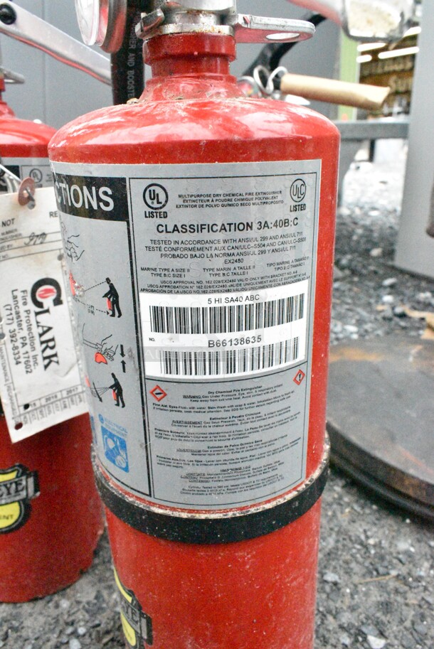 4 Various Fire Extinguishers Including 1 Wet Chemical and 3 Dry. 4 Times Your Bid! Buyer Must Pick Up - We Will Not Ship This Item. - Image 8 of 12