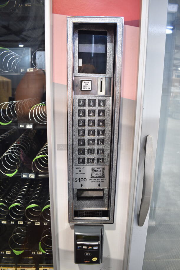 AP Automatic 6600 Metal Commercial Vending Machine w/ Credit Card Reader. Lock Was Removed; No Key. 115 Volts, 1 Phase. Cannot Test Due To Cut Power Cord - Image 2 of 6