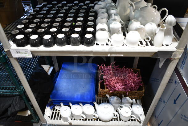 ALL ONE MONEY! Tier Lot of Various Items Including Ceramic Mugs, Pitchers and Blue Cutting Boards. - Image 1 of 9