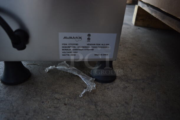 BRAND NEW IN BOX! Avamix Model 177CFP5D Stainless Steel Commercial Countertop Food Processor w/ 7 Various Blades. 120 Volts, 1 Phase. 10x27x24. Tested and Working! - Image 10 of 12
