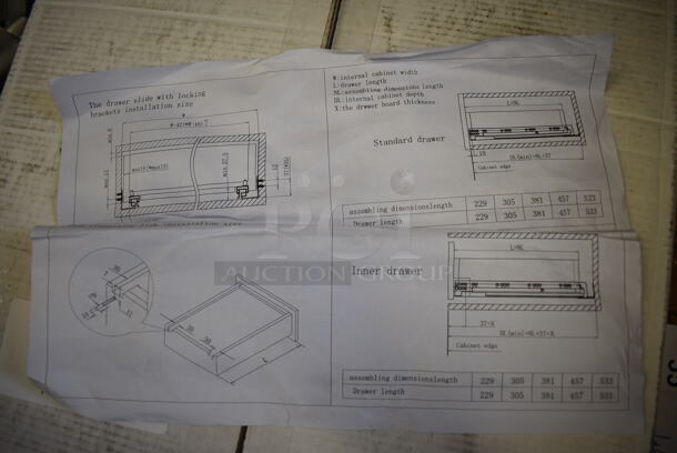 ALL ONE MONEY! Lot of BRAND NEW IN BOX! 21" Metal Locking Brackets for Drawer.  - Image 3 of 5