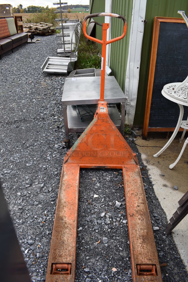 Elda PAL5-2748 Orange Metal Commercial Pallet Jack. 62x27x50 - Image 2 of 6
