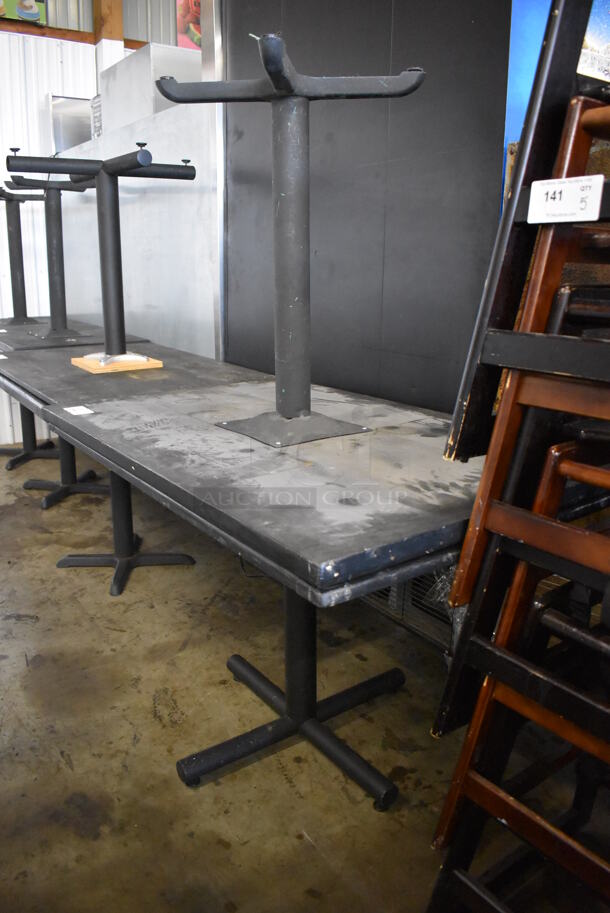 2 Black Wooden Dining Tables. 48x30x30. 2 Times Your Bid! - Image 2 of 5