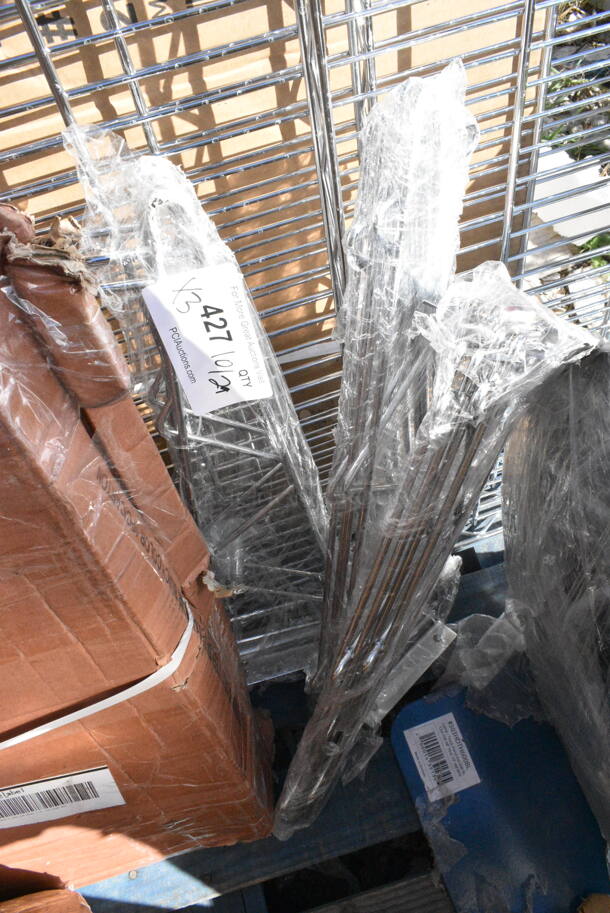 3 BRAND NEW SCRATCH AND DENT! Wire Shelf Pieces. 3 Times Your Bid!  - Image 9 of 9