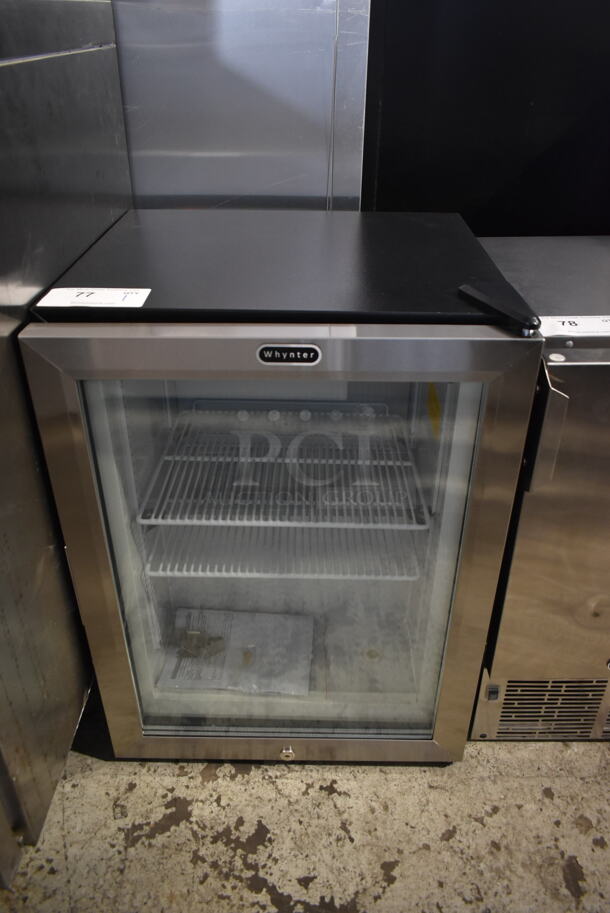 BRAND NEW SCRATCH AND DENT! Whynter CDF-177SB Stainless Steel Countertop Reach In 1.8 cu ft Display Glass Door Freezer Merchandiser. 115 Volts, 1 Phase. Tested and Working! - Image 1 of 4