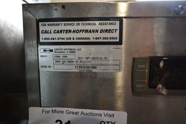 Carter Hoffmann 27080-2294 Stainless Steel Commercial Single Drawer Warming Drawer 208 Volts, 1 Phase.  - Image 5 of 5