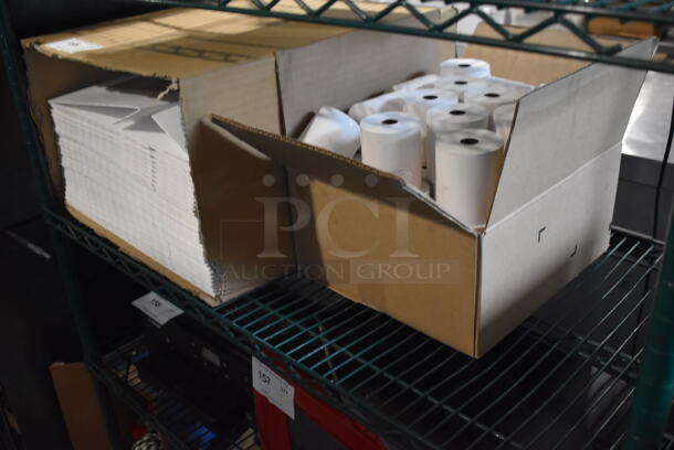 ALL ONE MONEY! Tier Lot of Various Items Including Receipt Printer Rolls and Boxes! - Image 2 of 3