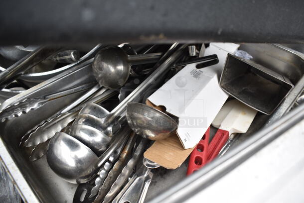 ALL ONE MONEY! PALLET LOT of Various Metal Items Including Drop In Bins, Stock Pot and Bowls.  - Image 10 of 11