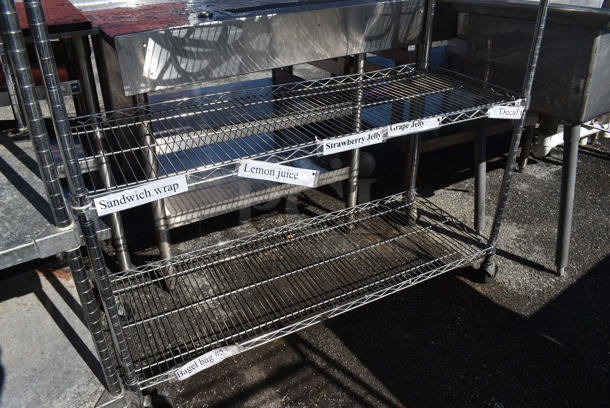 Chrome Finish 6 Tier Metro Style Shelving Unit on Commercial Casters. BUYER MUST DISMANTLE. PCI CANNOT DISMANTLE FOR SHIPPING. PLEASE CONSIDER FREIGHT CHARGES. 55x18x75 - Image 4 of 6