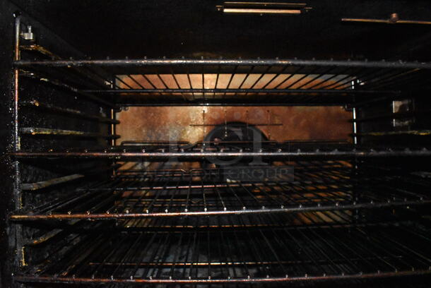 2 Bakers Pride Commercial Stainless Steel Natural Gas Powered Double Stack 2 Glass Door Convection Ovens With Steel Racks on Commercial Casters. 2 Times You Bid! - Image 7 of 10