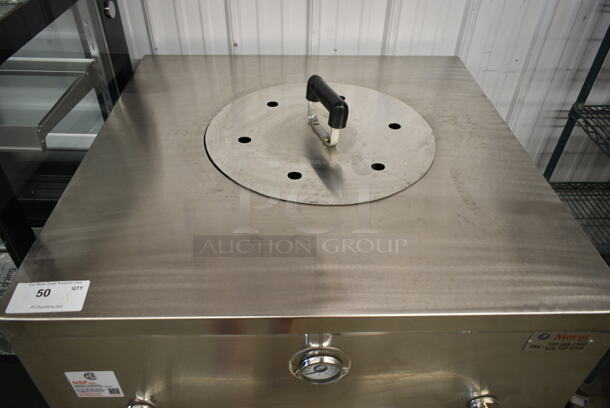 BRAND NEW SCRATCH AND DENT! Morni Stainless Steel Commercial Natural Gas Powered Tandoori Tandoor Oven on Commercial Casters.  - Image 2 of 7
