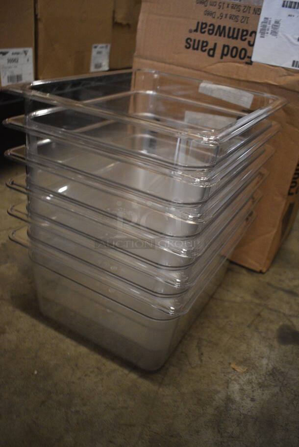 ALL ONE MONEY! Lot of 6 BRAND NEW IN BOX! Cambro Clear Poly 1/2 Size Drop In Bins. 1/2x6 - Image 2 of 4