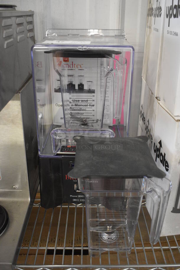 BRAND NEW! Blendtec Model ICB5 Metal Commercial Countertop Blender w/ 2 Poly Pitchers and Poly Dome Cover. 120 Volts, 1 Phase. 8.5x9x18. Tested and Working! - Image 1 of 5