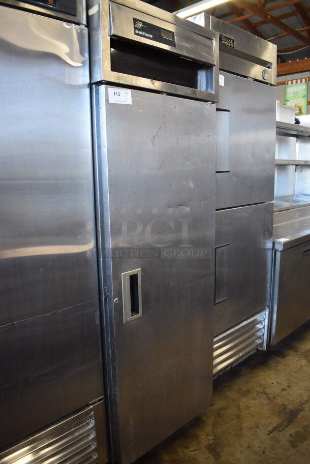 Delfield Stainless Steel Commercial Single Door Reach In Cooler on Commercial Casters. 115 Volts, 1 Phase. 25x30x79. Tested and Does Not Power On - Image 2 of 6