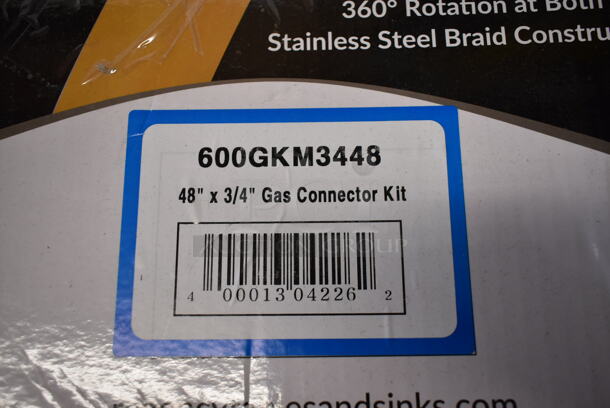BRAND NEW SCRATCH AND DENT! Regency 600GKM3448 48" Mobile Gas Connector Hose Kit with 2 Elbows, Full Port Valve, Restraining Device, and Quick Disconnect - 3/4" - Image 5 of 5