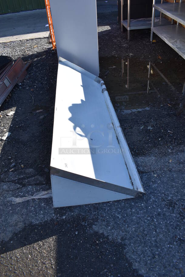 Stainless Steel Shelf w/ Wall Mount Brackets. 63x23x14 - Image 2 of 5