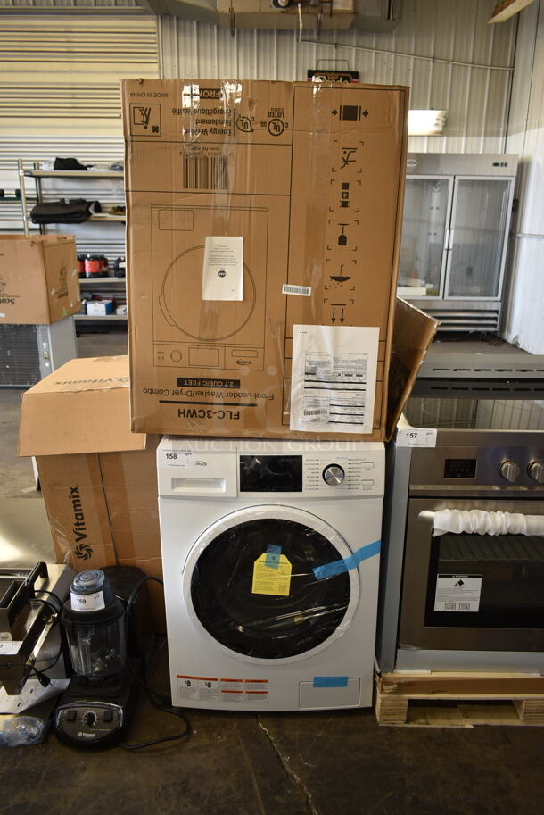 BRAND NEW SCRATCH AND DENT! 2022 KoolMore FLC-3CWH Metal Front Load Washer Dryer Combo. 120 Volts, 1 Phase.  - Image 2 of 7