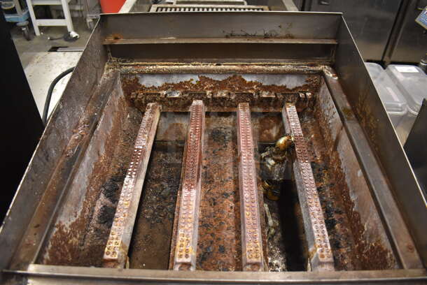 Stainless Steel Commercial Countertop Natural Gas Powered Charbroiler Grill. Missing Grates. 24x31x20 - Image 3 of 5