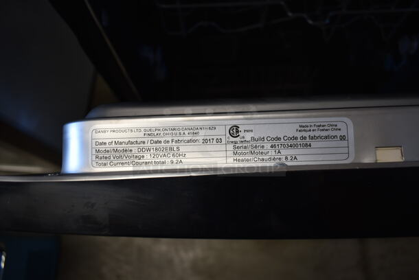 BRAND NEW SCRATCH AND DENT! Danby DDW1802EBLS Stainless Steel Undercounter Dishwasher. 120 Volts, 1 Phase.  - Image 9 of 9