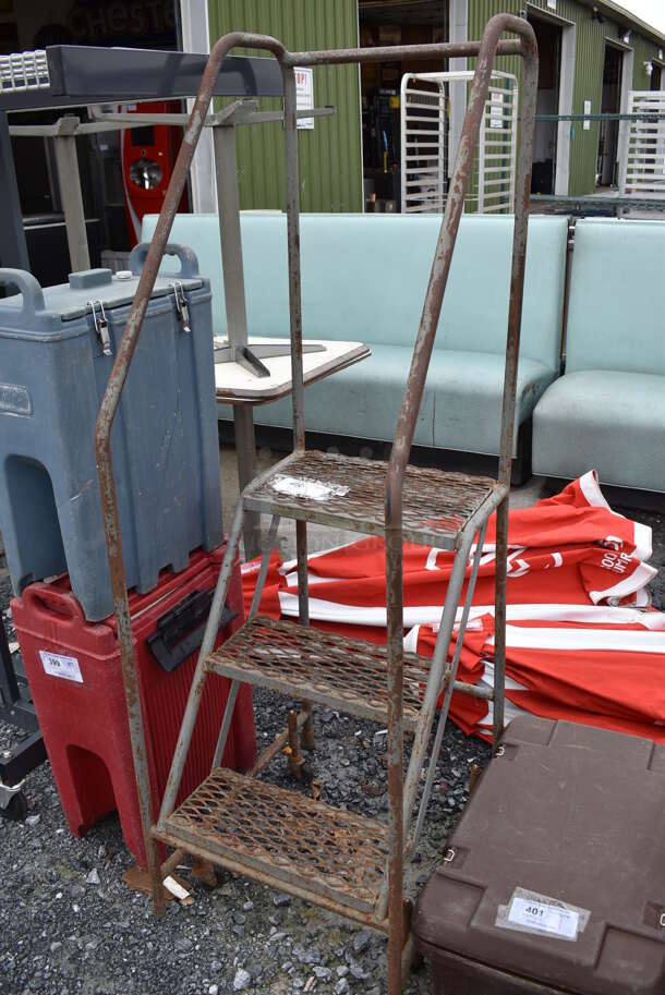 Metal 3 Step Ladder on Commercial Casters. 19x23x60 - Image 3 of 5