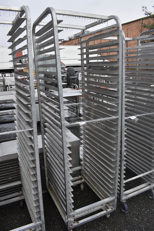 Metal Commercial Pan Transport Rack on Commercial Casters. 20.5x26x74 - Image 2 of 4