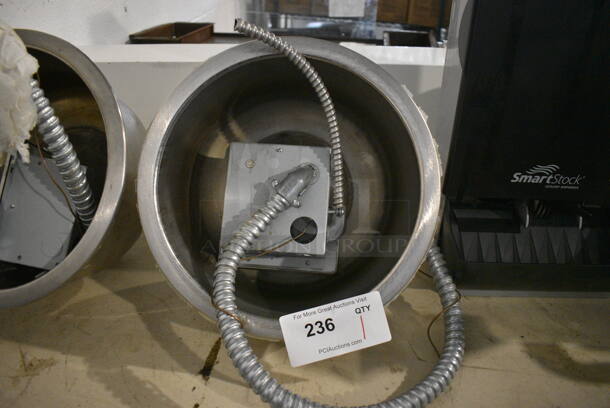 Wells Model SS-10ULTD Metal Commercial Round Steam Table Drop In. 208/240 Volts, 1 Phase. 12x12x14