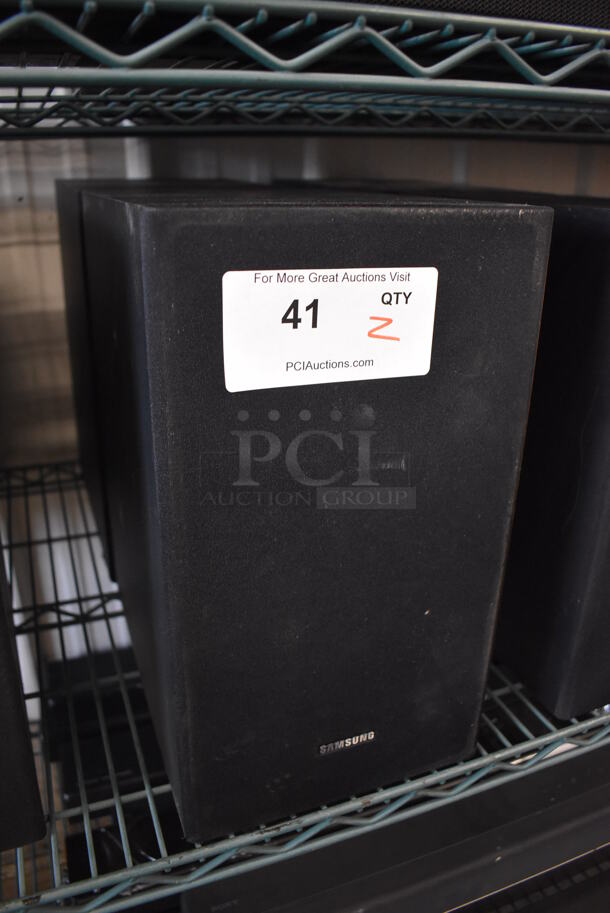 2 Samsung PS-WR53D Subwoofer Speakers. 8x11.5x14. 2 Times Your Bid! - Image 2 of 6