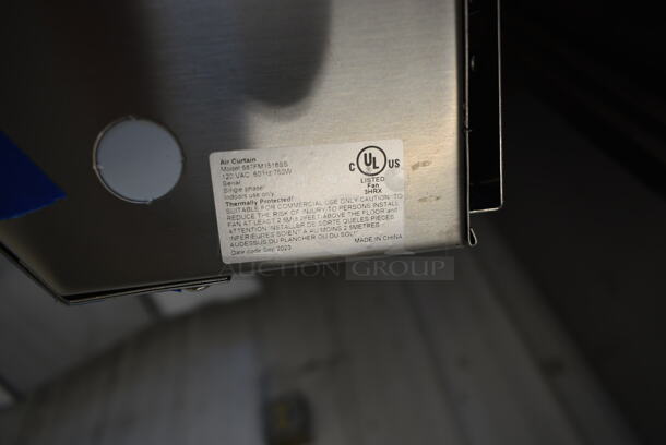 LIKE NEW! 2023 687FM1518SS 687FM1518SS Stainless Steel Air Curtain. 120 Volts, 1 Phase.  - Image 5 of 5